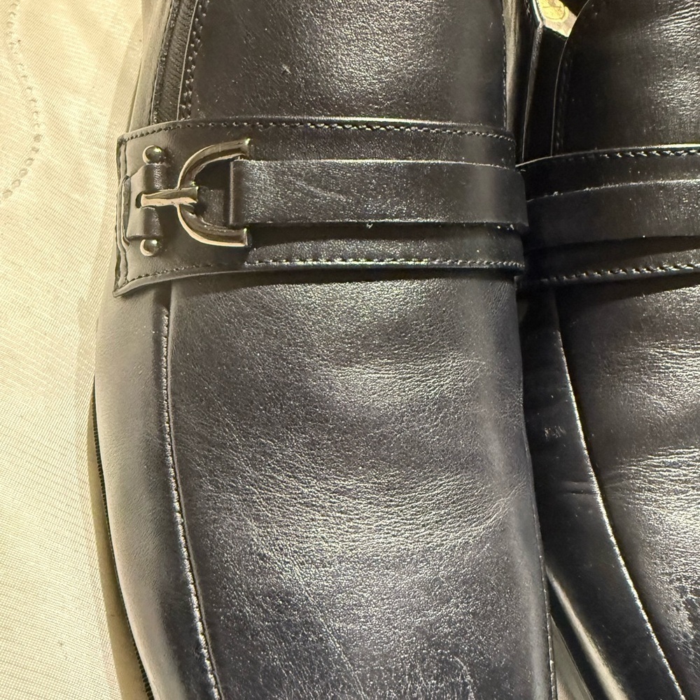 Men's Black Leather Loafers Bruno Magli 13 M - Picture 6 of 8